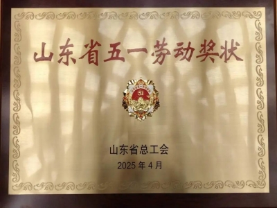 喜报丨热烈庆祝优发国际机械荣获“山东省五一劳动奖状”
